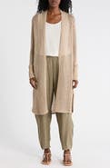 Eileen Fisher Long Organic Cotton Blend Cardigan