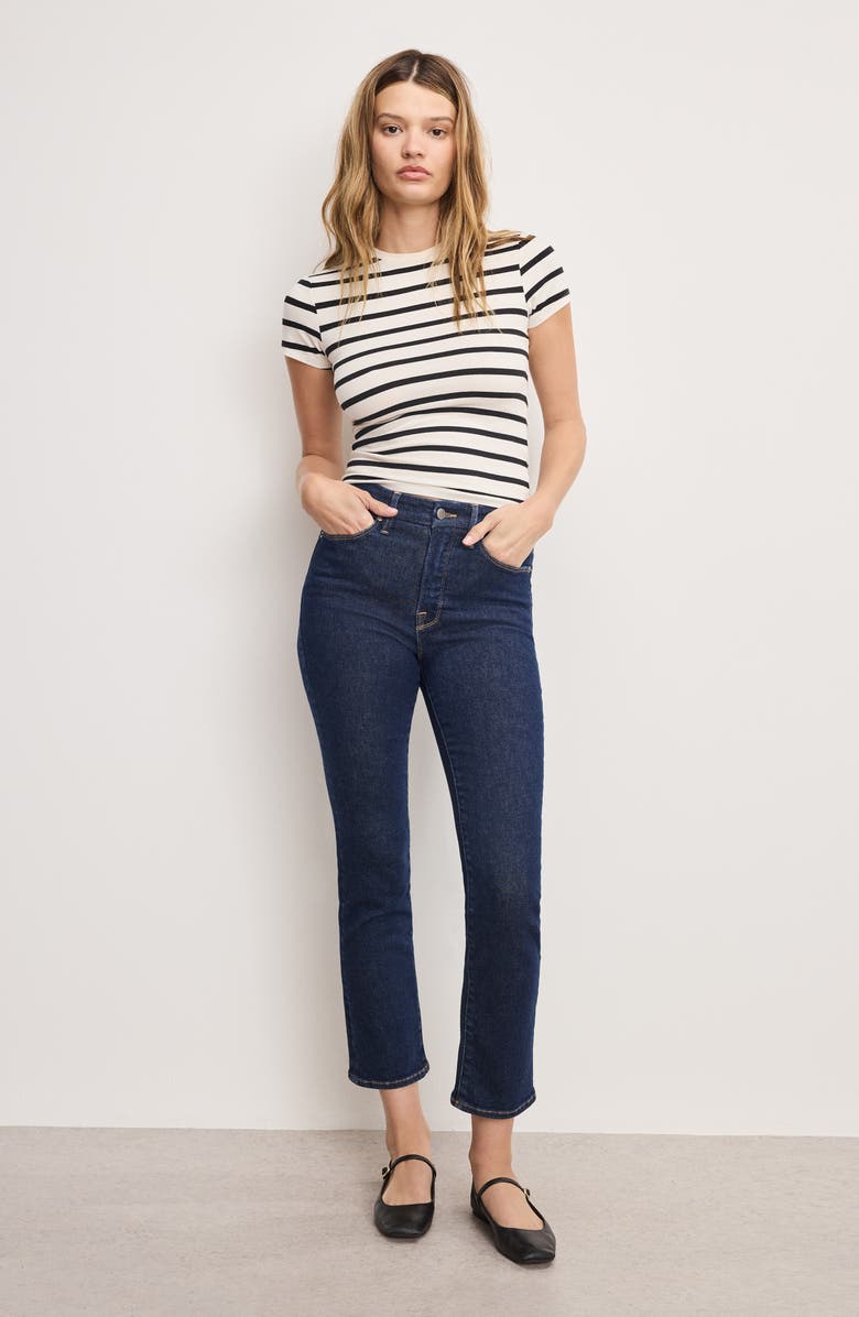 Good American Good Legs Ankle Straight Leg Jeans, Alternate, color, Indigo983