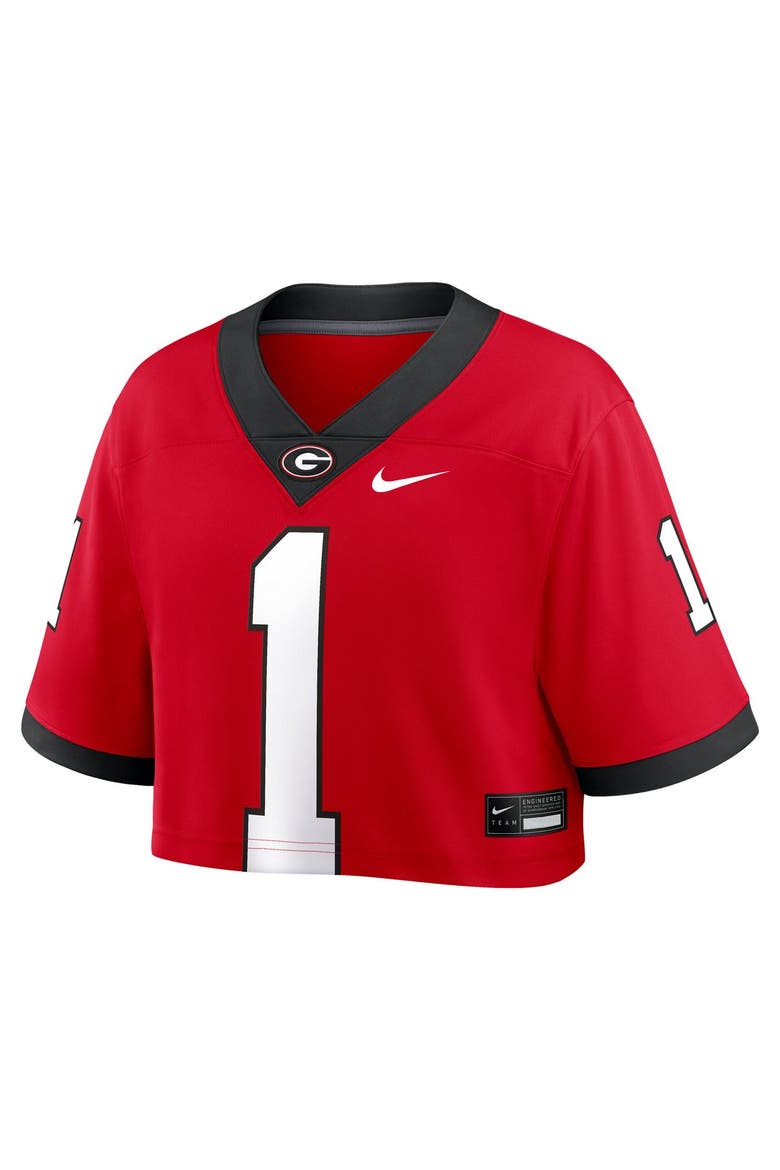 Women's Nike Red Georgia Bulldogs Game Crop Top Jersey, Alternate, color, Red