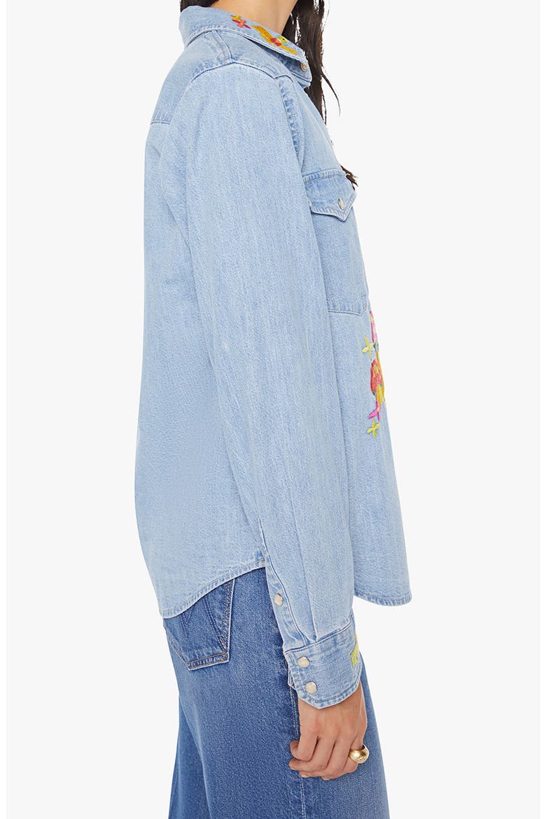 The Honey Embroidered Denim Snap-Up Shirt, Alternate, color, CANT FIND MY CLASSHROOM