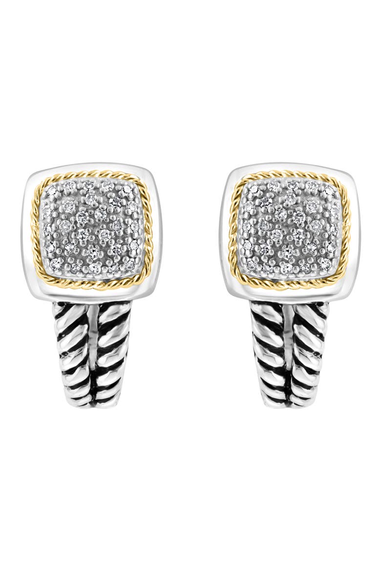 Diamond Pavé Earrings, Alternate, color, SILVER