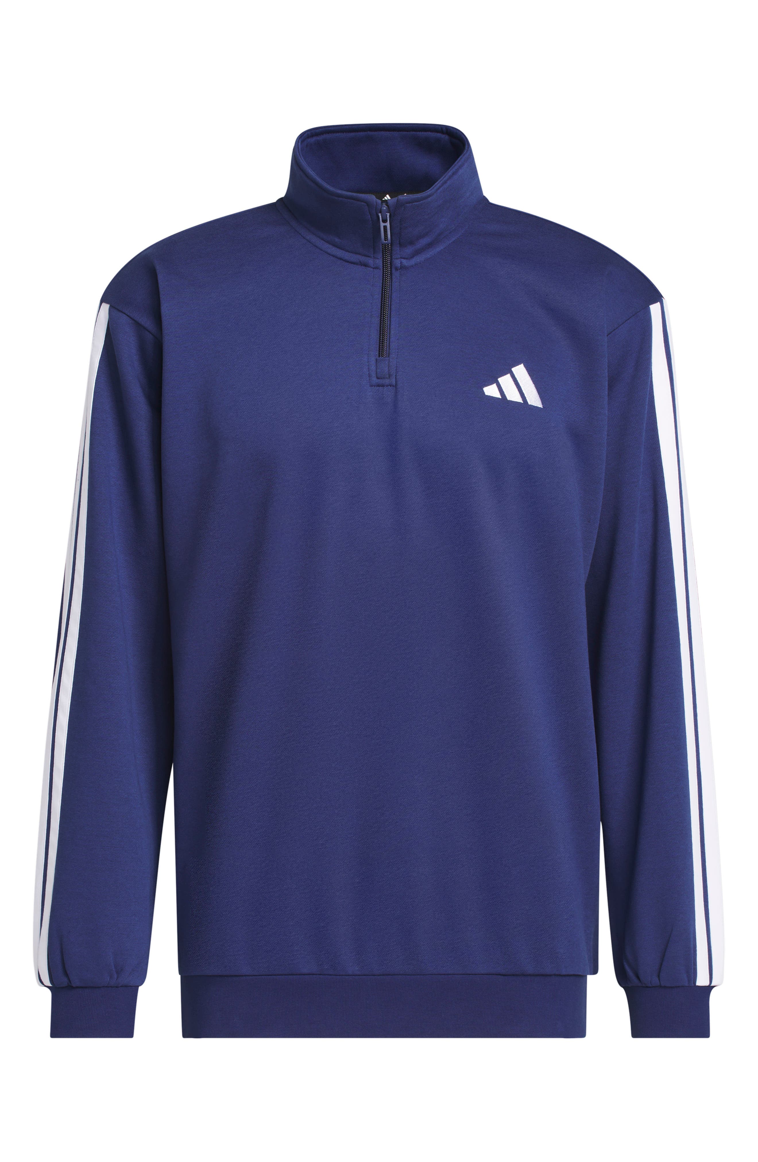 3-Stripe Fleece Quarter Zip Pullover