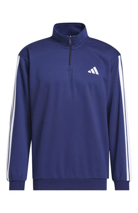 3-Stripe Fleece Quarter Zip Pullover