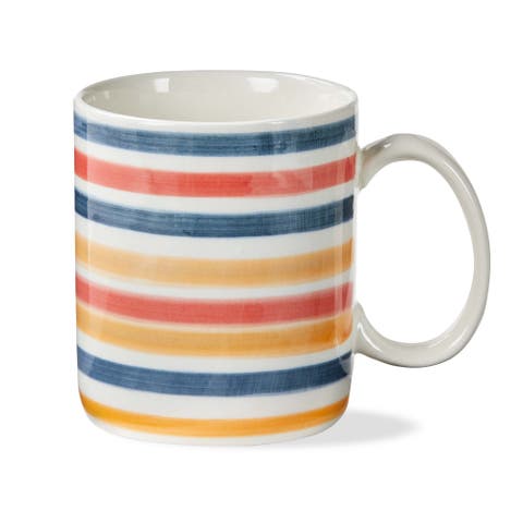 Heirloom Stripes Ceramic Mug Multicolor Dishwasher Safe