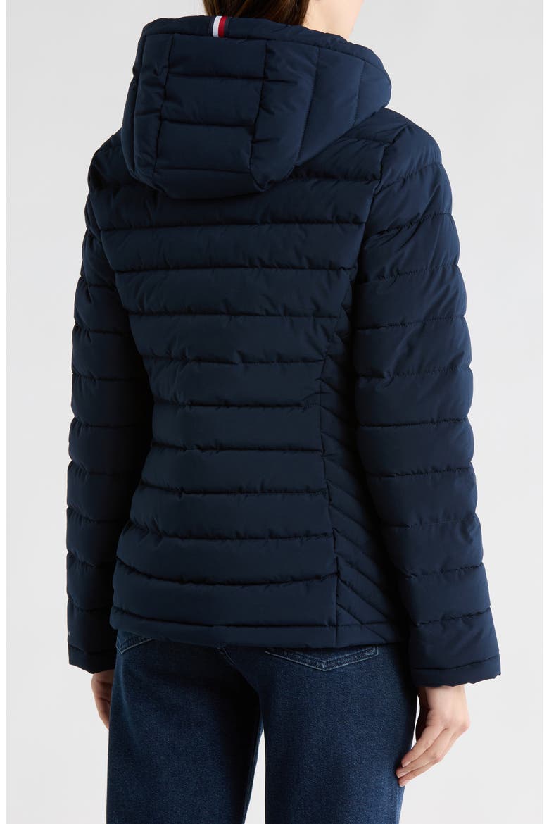Stretch Water Resistant Quilted Jacket, Alternate, color, NAVY