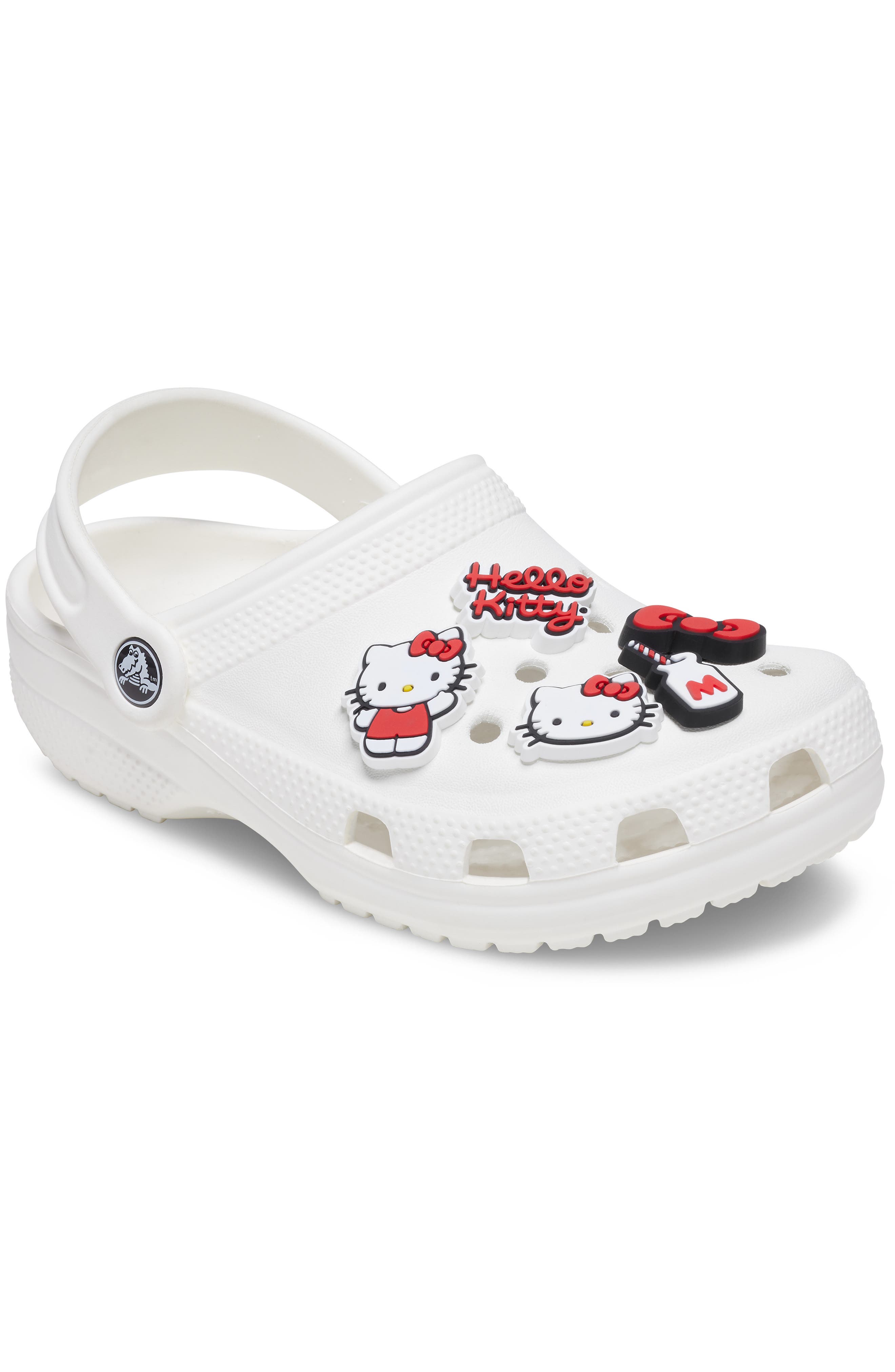 x Hello Kitty 5-Pack Jibbitz Shoe Charms, Alternate, color, WHITE