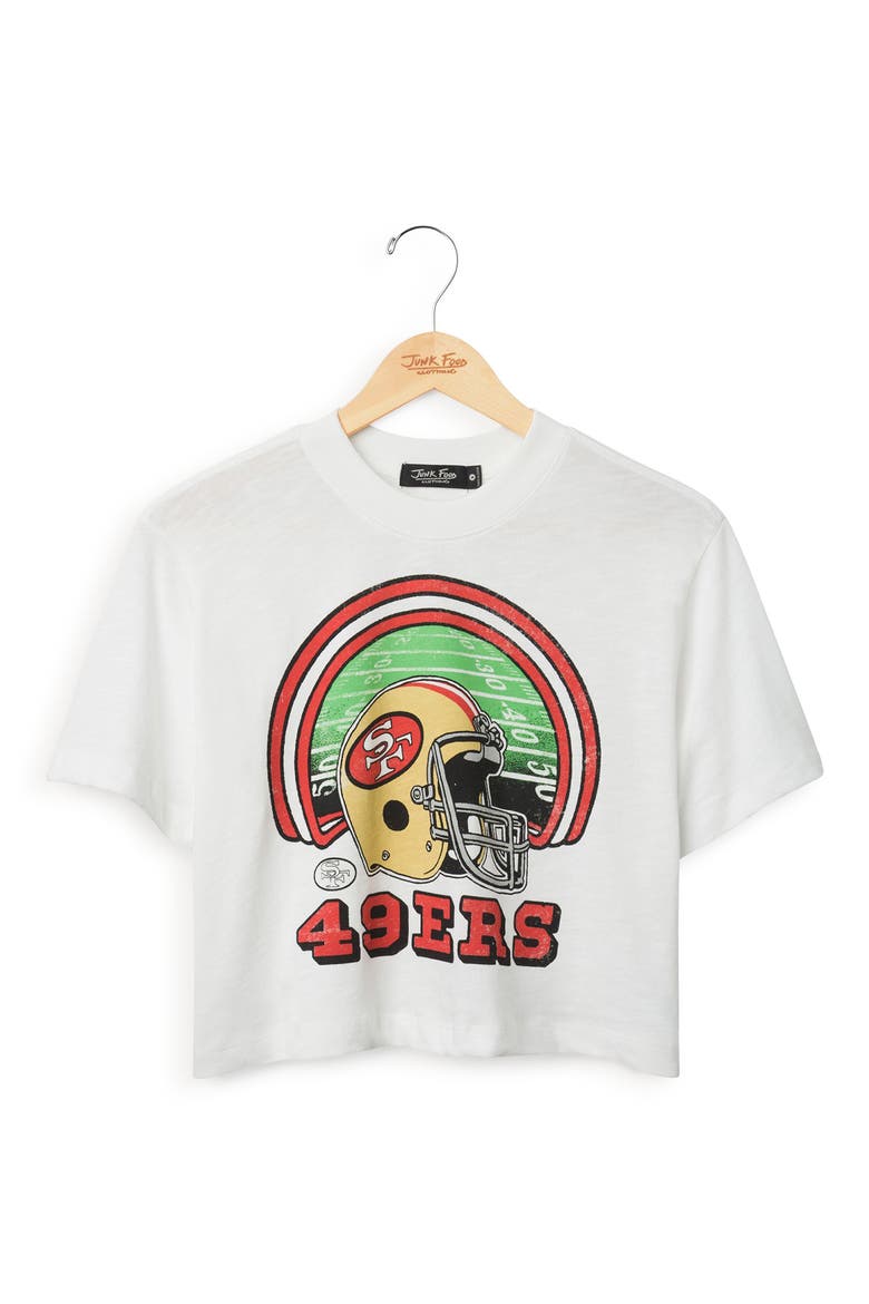 49ers Game Time Graphic Cropped T-Shirt, Main, color, VINTAGE WHITE