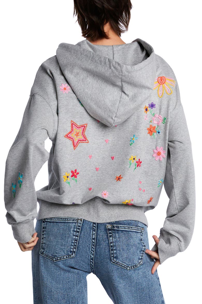 Sketchbook Embroidered Zip-Up Graphic Hoodie, Alternate, color, HEATHER GREY