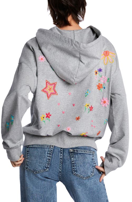 BILLY T BILLY T SKETCHBOOK EMBROIDERED ZIP-UP GRAPHIC HOODIE
