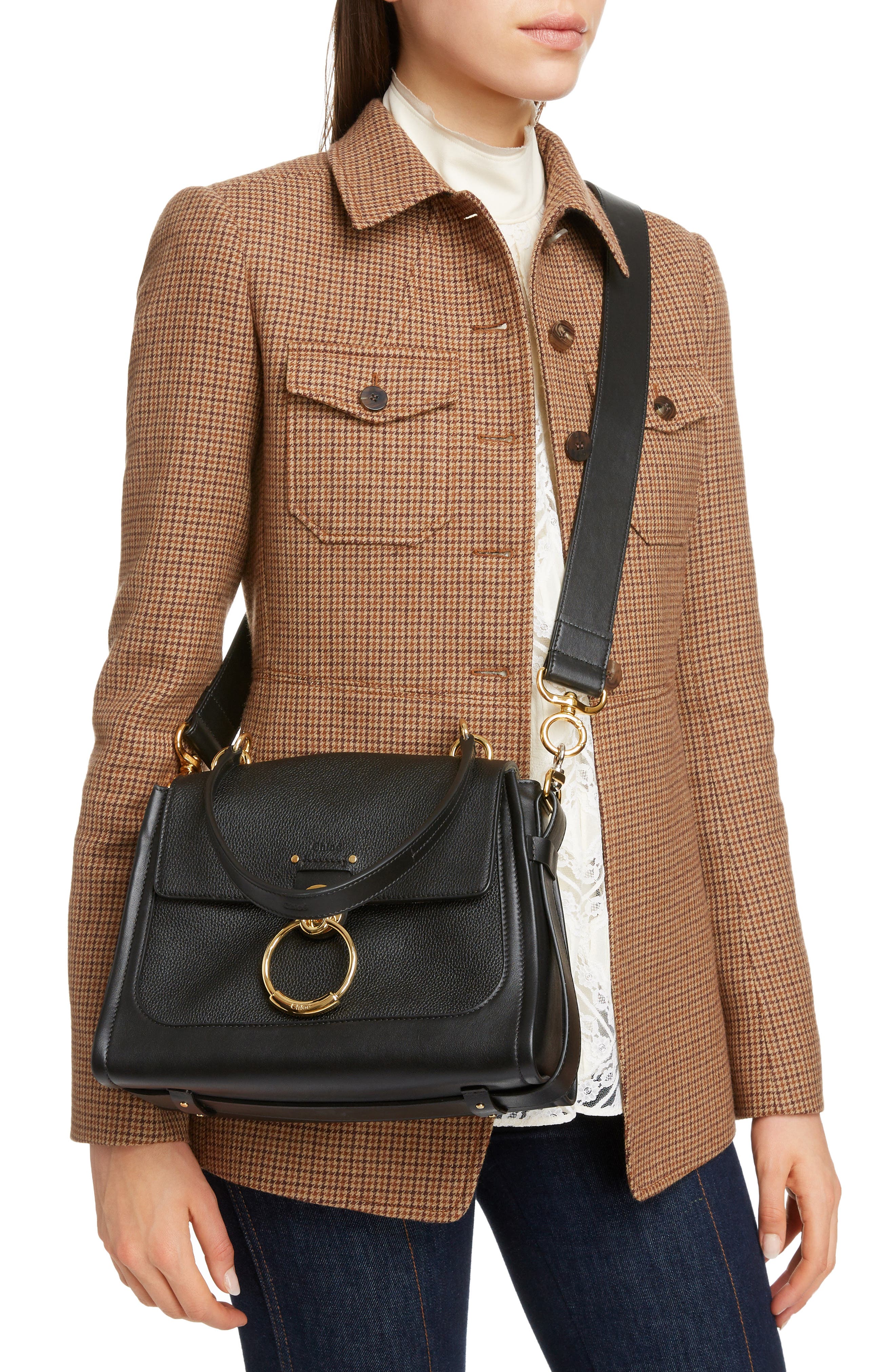 Chloé Small Tess Leather Day Bag, Alternate, color, 