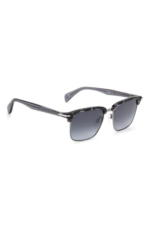 Rag & Bone 54mm Rectangular Sunglasses In Black Grey Havana