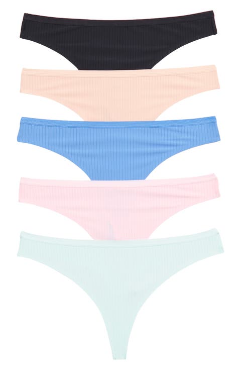 Chrissy Assorted 5-Pack Thongs