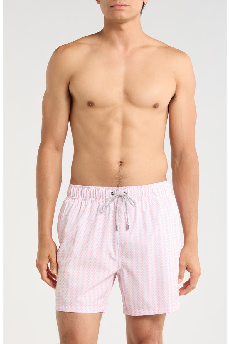 Stretch Volley Swim Shorts, Main, color, ORANGE
