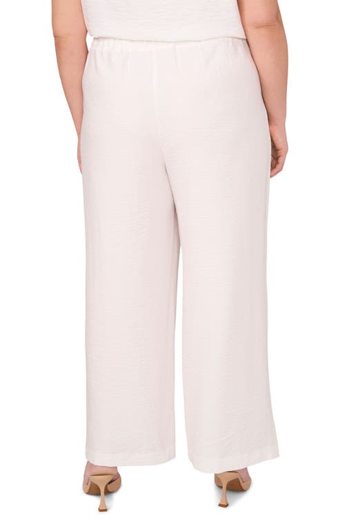 VINCE CAMUTO VINCE CAMUTO LATTICE INSET HIGH WAIST WIDE LEG PANTS