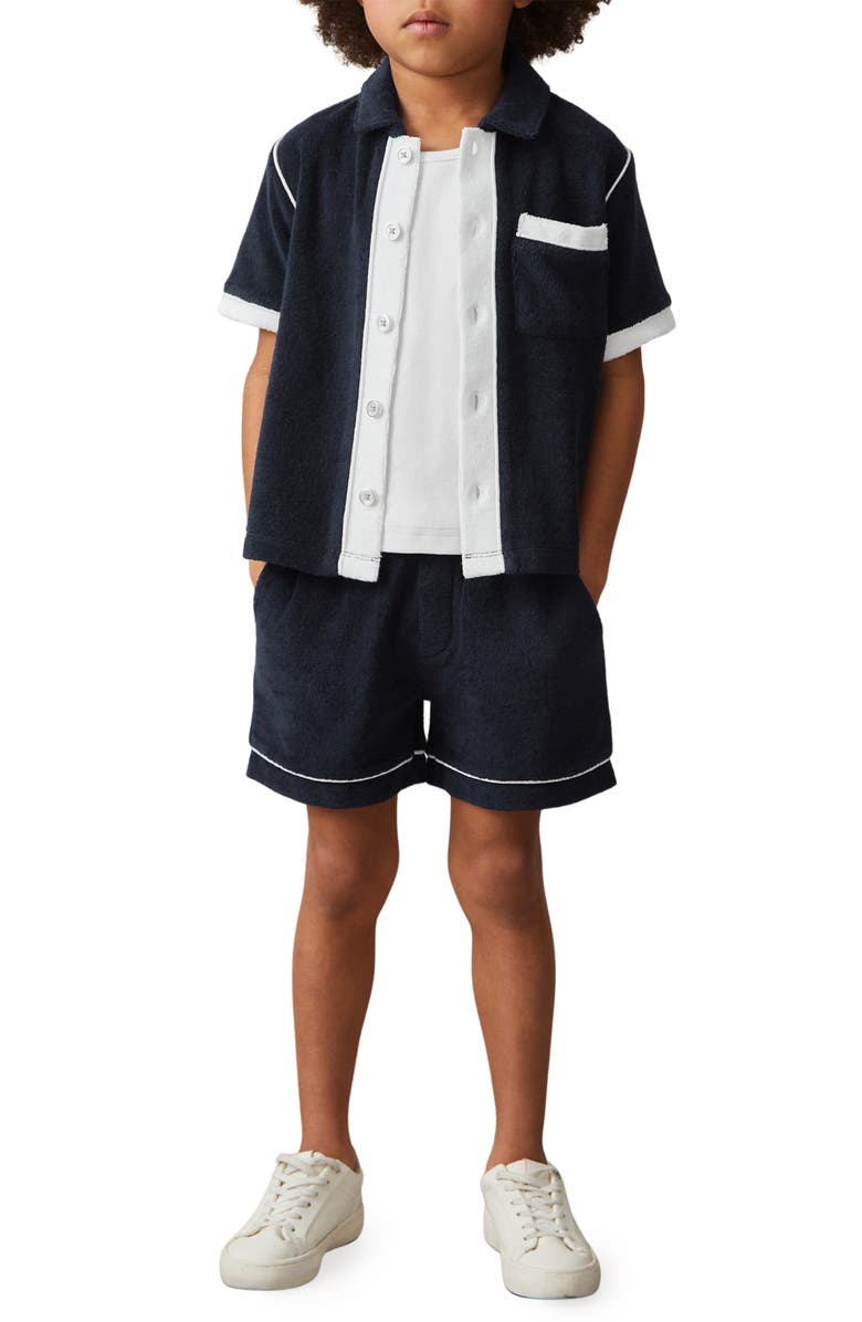 Reiss Kids' Micah Sr. Button-Up Shirt, Alternate, color, Blue Multi