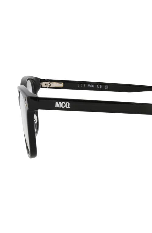 Alexander Mcqueen Mcqueen 51mm Square Optical Glasses In Black Black Transparent