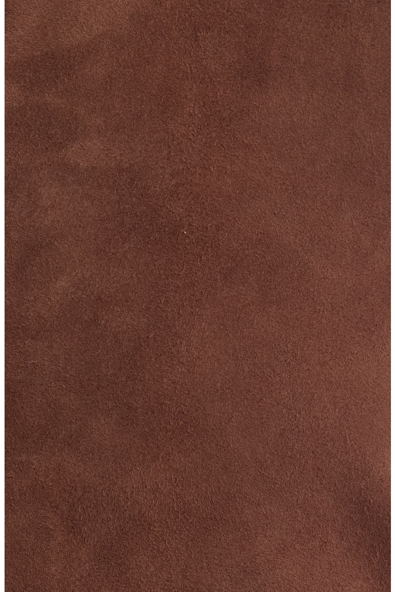 Button Front Suede Jacket, Alternate, color, BROWN