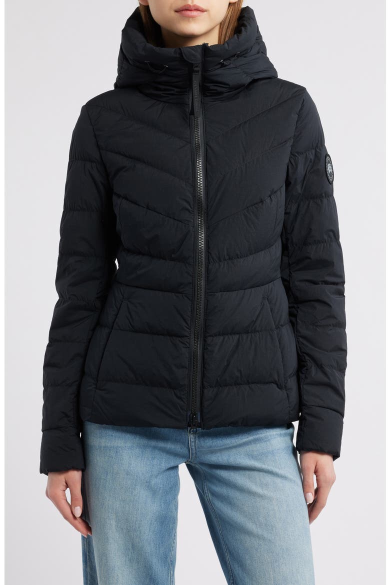 Clair 750 Fill Power Down Puffer Jacket, Main, color, BLACK