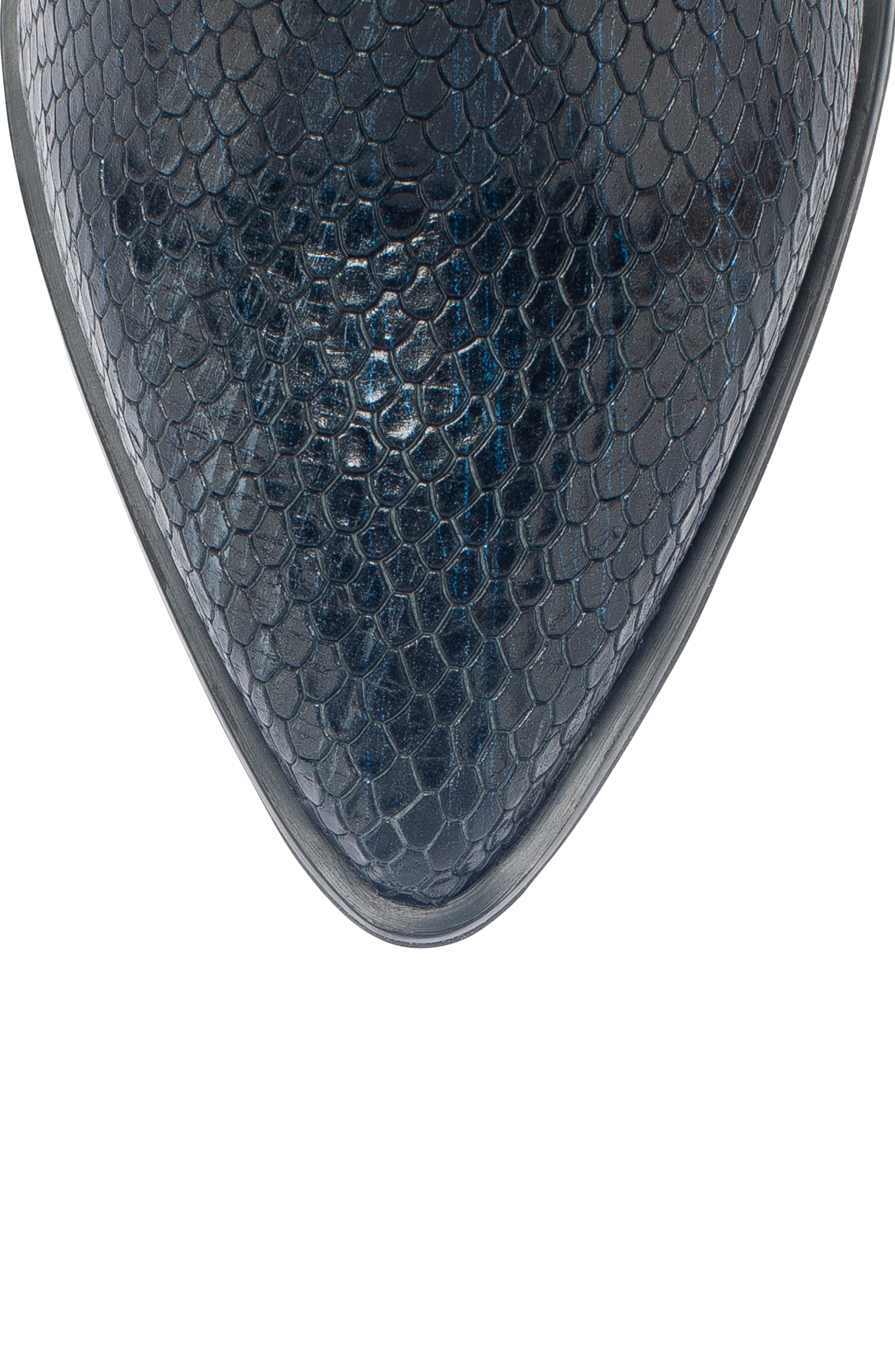 Tania Waterproof Bootie, Alternate, color, BLACK SNAKE LEATHER