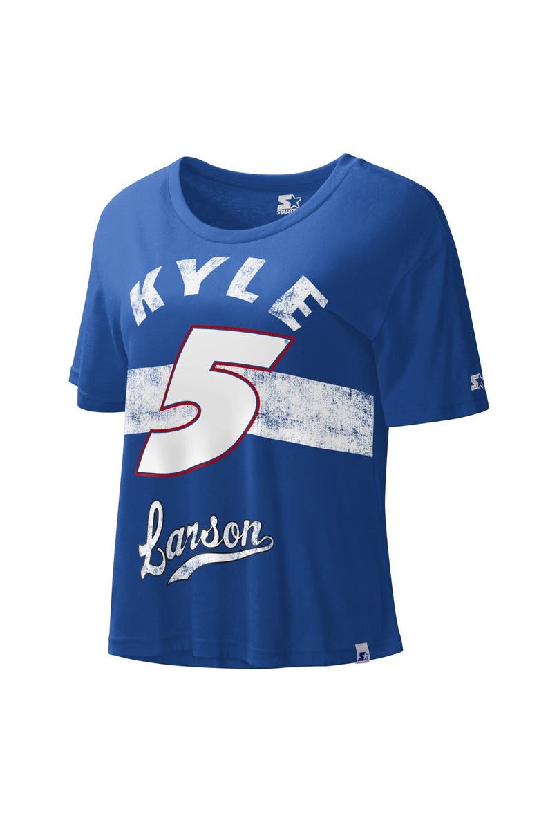 STARTER Women's Starter Royal Kyle Larson Record Setter T-Shirt, Main, color, 