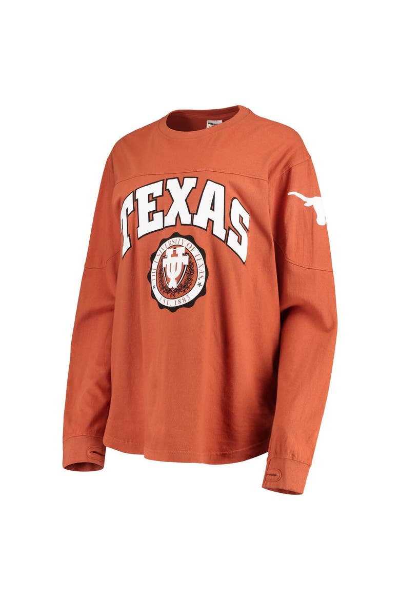 Women's Pressbox Texas Orange Texas Longhorns Edith Long Sleeve T-Shirt, Alternate, color, Burnt Orange