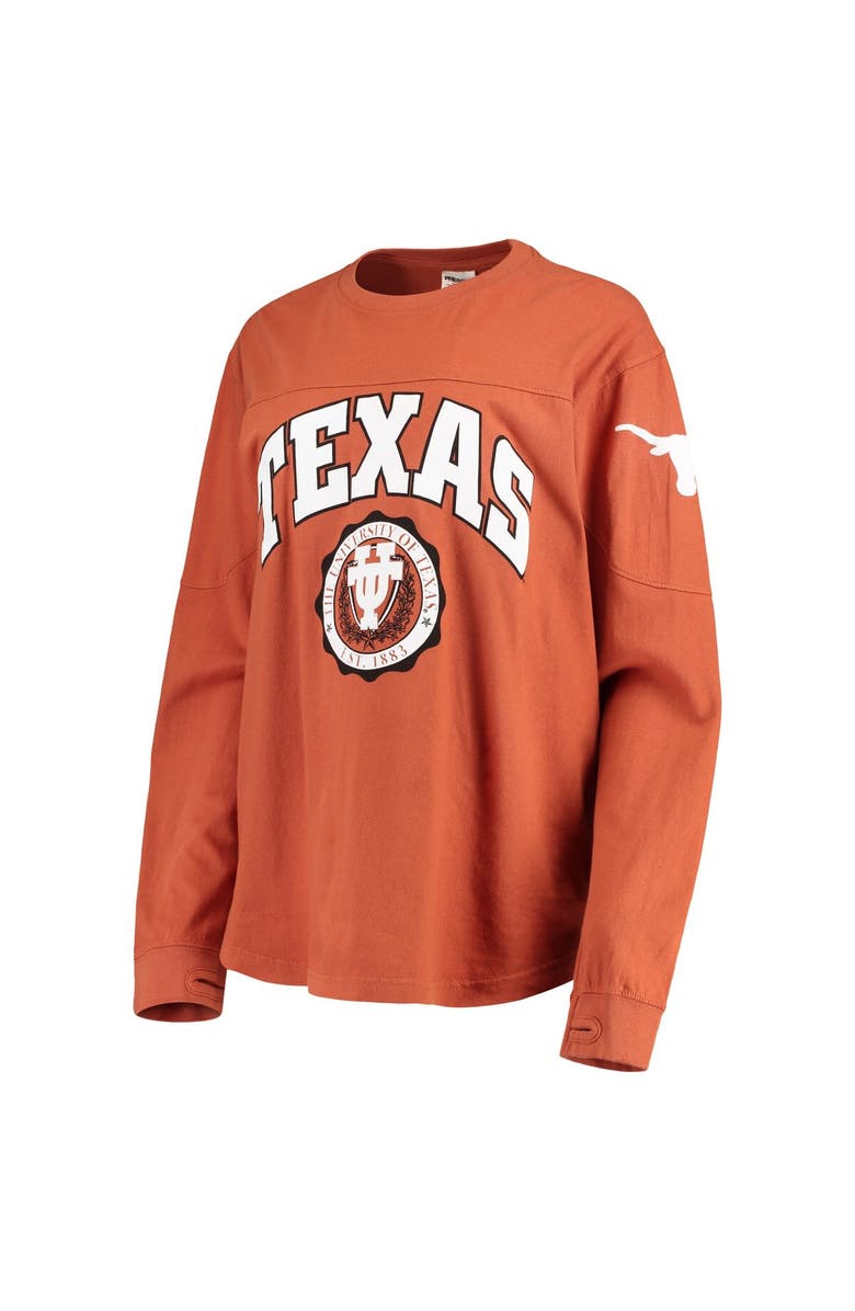PRESSBOX Women's Pressbox Texas Orange Texas Longhorns Edith Long Sleeve T-Shirt, Alternate, color,