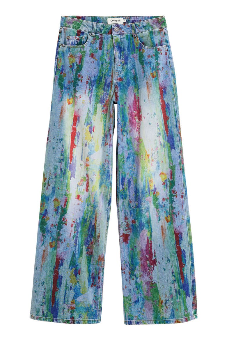 Wide Leg Jeans, Alternate, color, MEDIUM BLUE