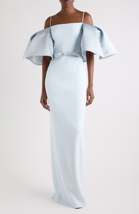 Off the Shoulder Column Gown