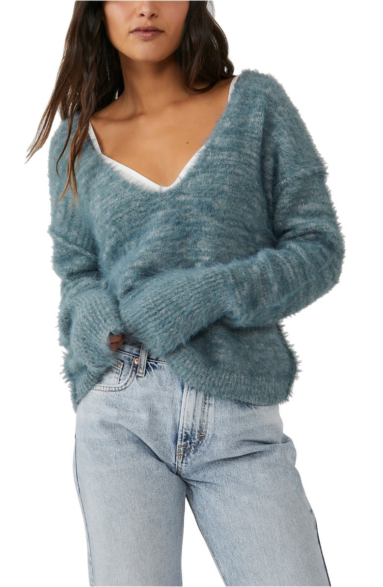 Free People Serendipity V-Neck Sweater, Main, color, 