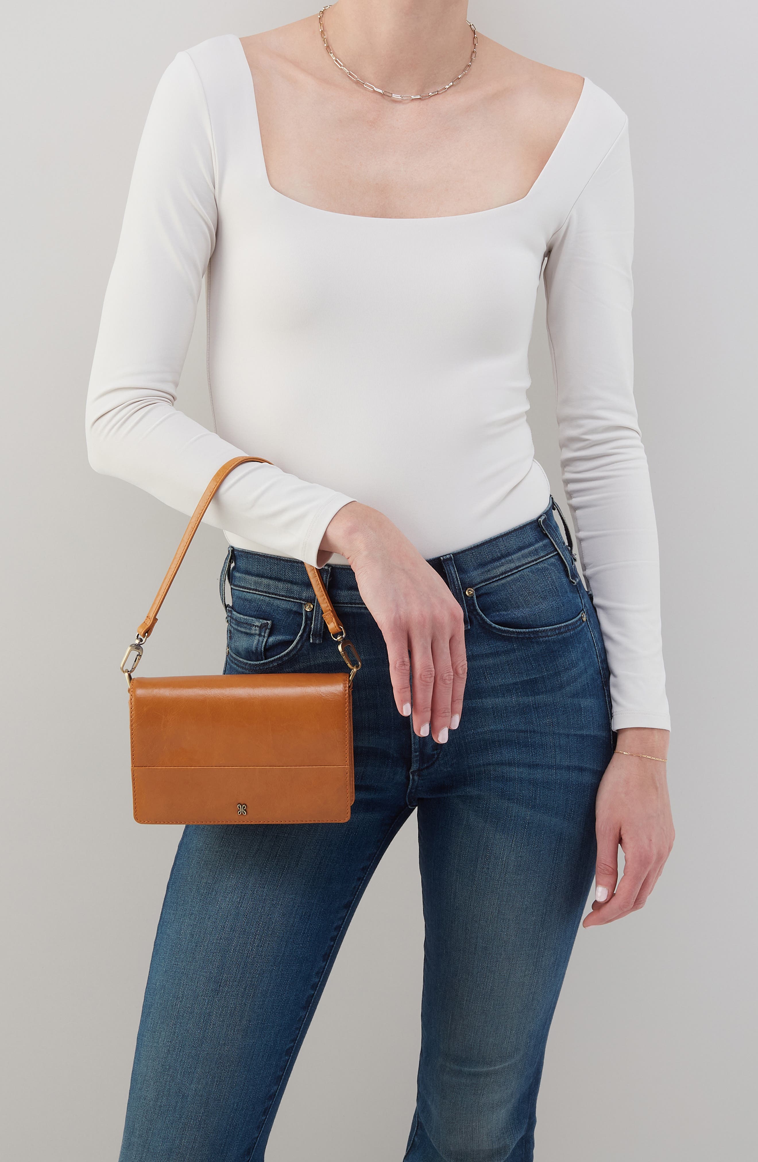 Jill Leather Phone Crossbody Bag, Alternate, color, NATURAL