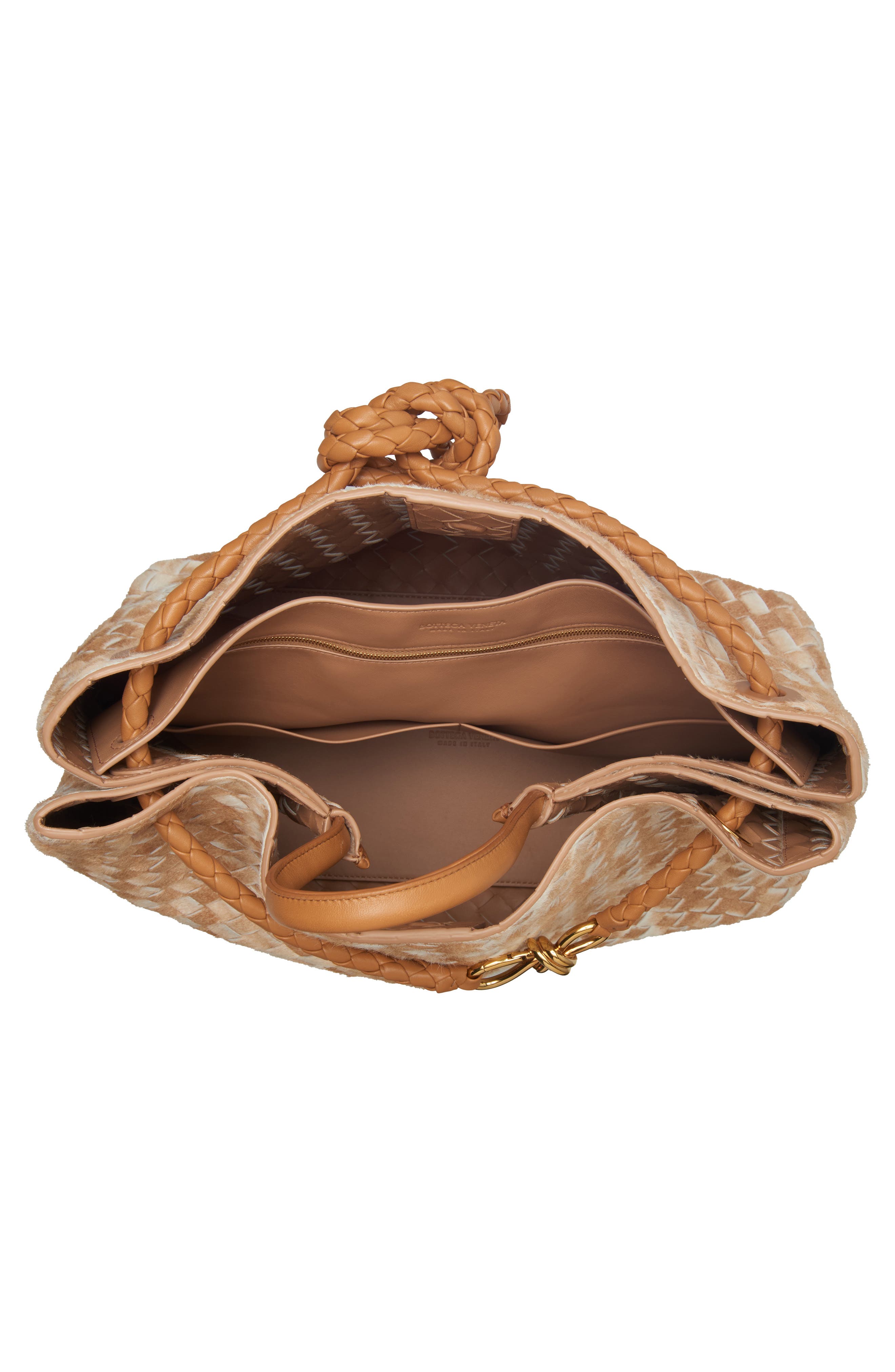 Bottega Veneta Large Andiamo Dégradé Genuine Calf Hair Tote, Alternate, color, 9607 Milk Tea/ Ca20-Mb-C20
