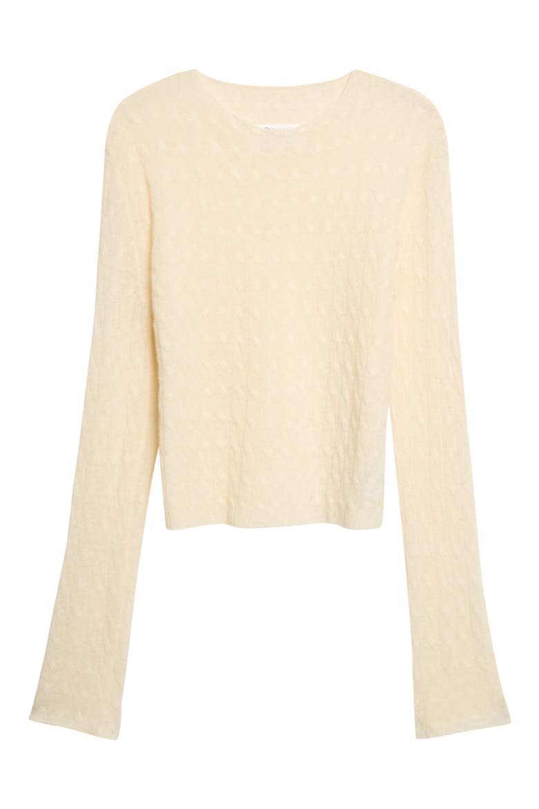 Thin Virgin Wool & Cashmere Sweater, Main, color, ECRU