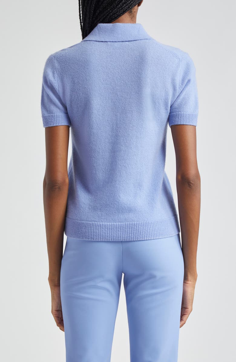 Veronica Beard Brandt Cashmere Polo Sweater, Alternate, color, Hydrangea