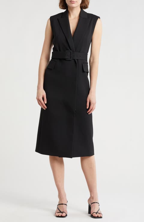 Blazer Belted Midi Dress