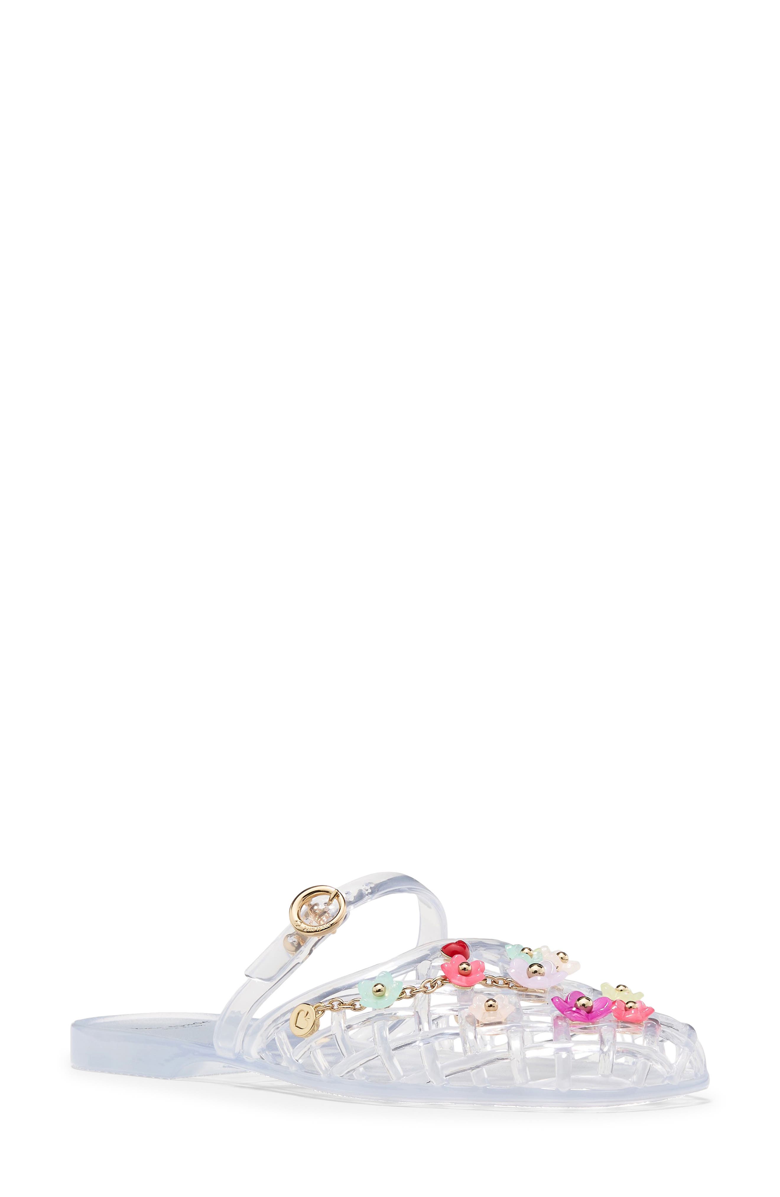 Kate Spade New York flower charm jelly flat, Main, color, 