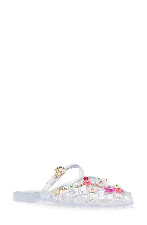 flower charm jelly flat (Women)