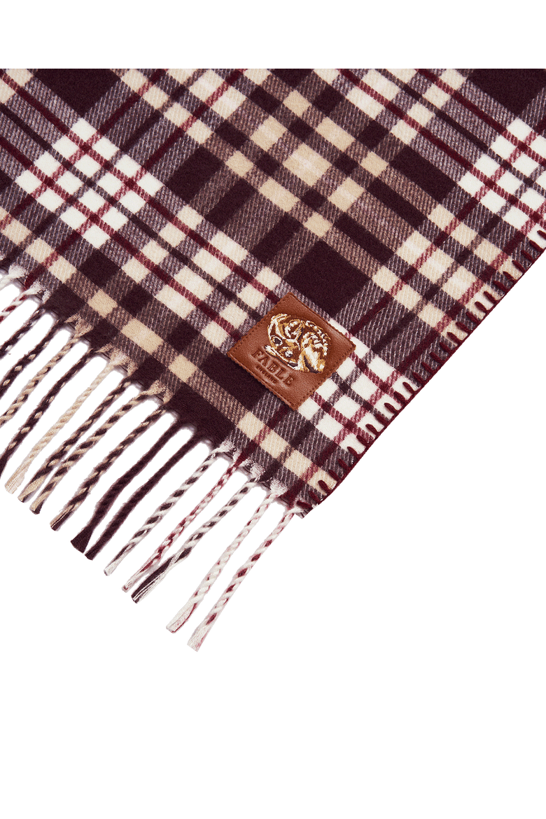 Caramel & Chocolate Check Cape, Alternate, color, Caramel & Chocolate