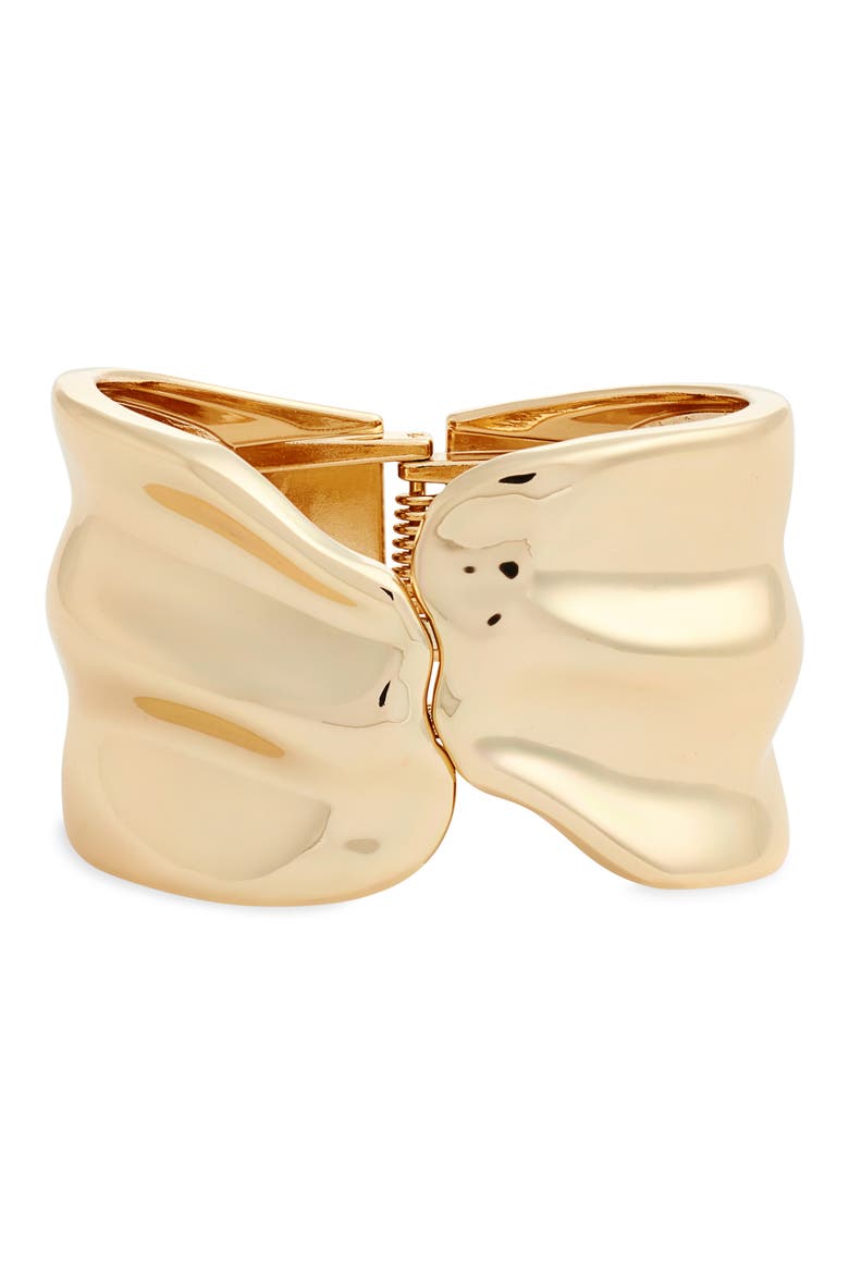 Bold HInge Bracelet, Main, color, GOLD