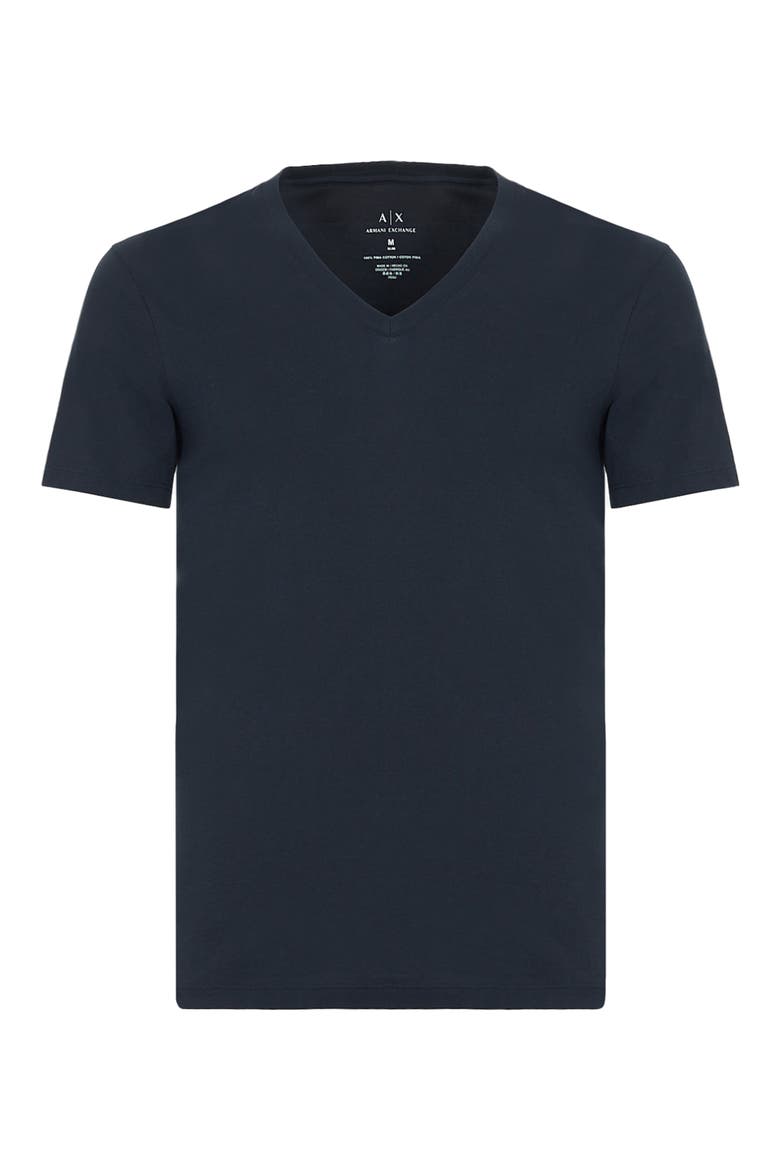 Navy V-Neck T-Shirt, Alternate, color, NAVY