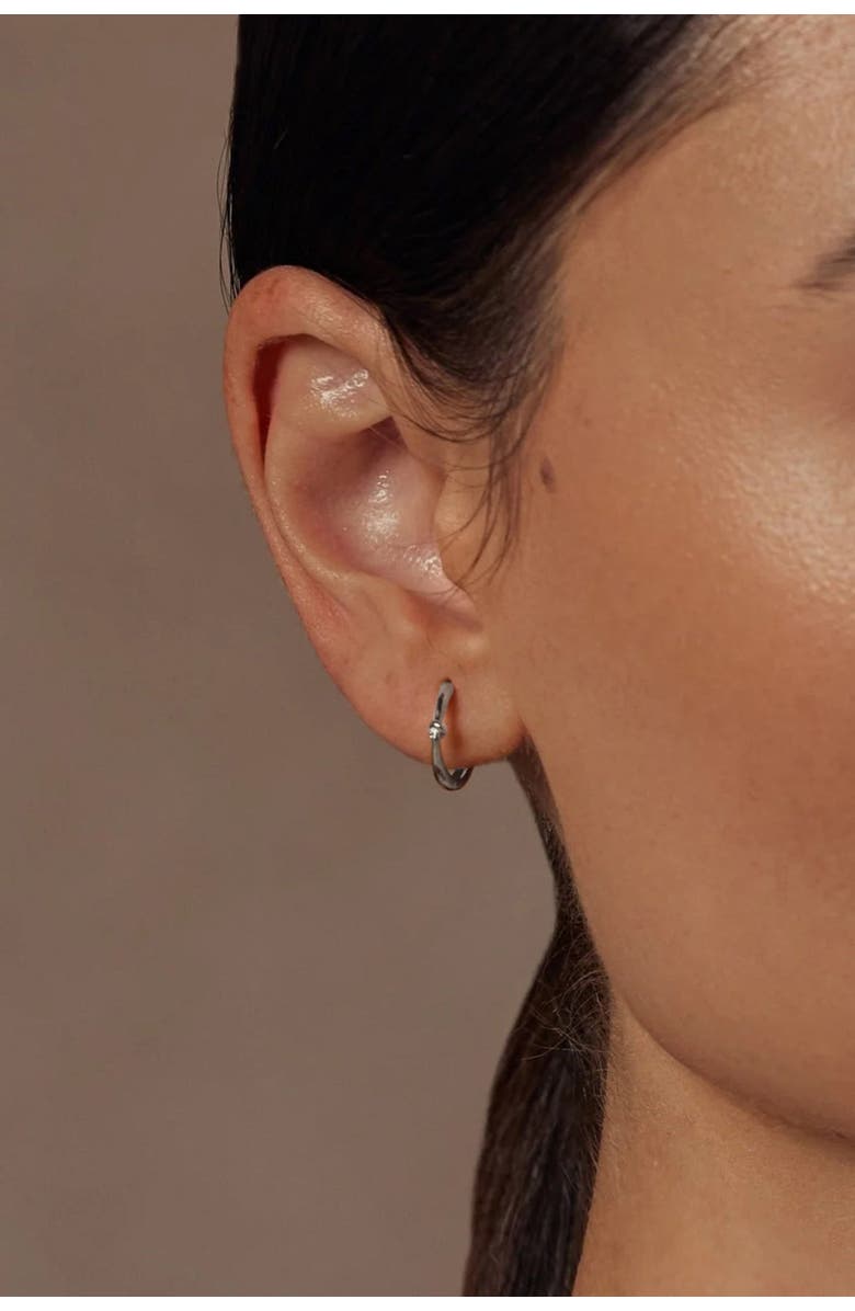 Bearfruit Jewelry Sterling Silver 18k Gold Plated Hannah Hoops Holiday Gift Idea, Alternate, color, Silver