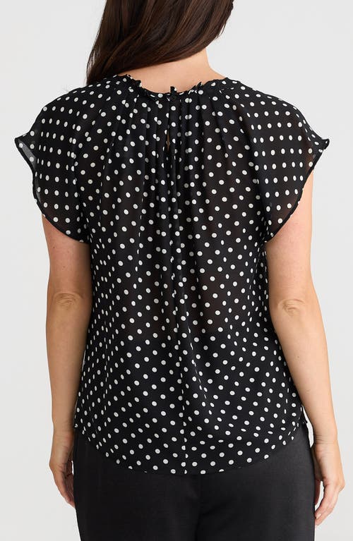 BRAVE + TRUE BRAVE+TRUE BOULEVARD POLKA DOT CAP SLEEVE TOP