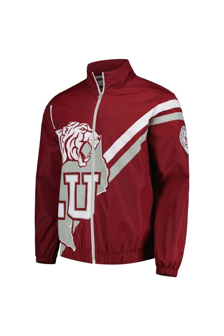 Men's Mitchell & Ness Maroon Texas Southern Tigers Exploded Logo Warm Up Full-Zip Jacket, Alternate, color, Maroon