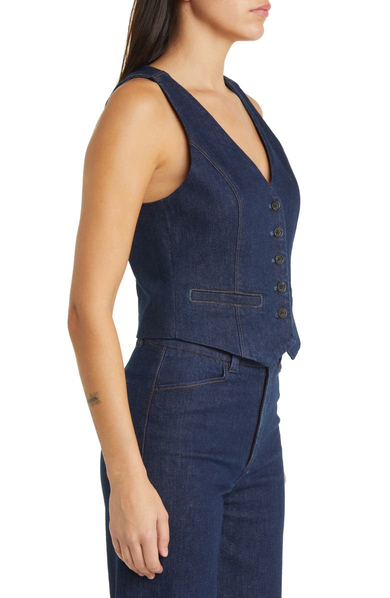 PAIGE Antonella Denim Vest, Alternate, color, Edinburgh