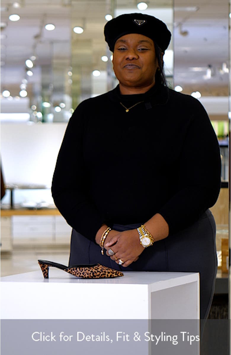 Rosaly Genuine Calf Hair Kitten Heel Mule, sales video thumbnail