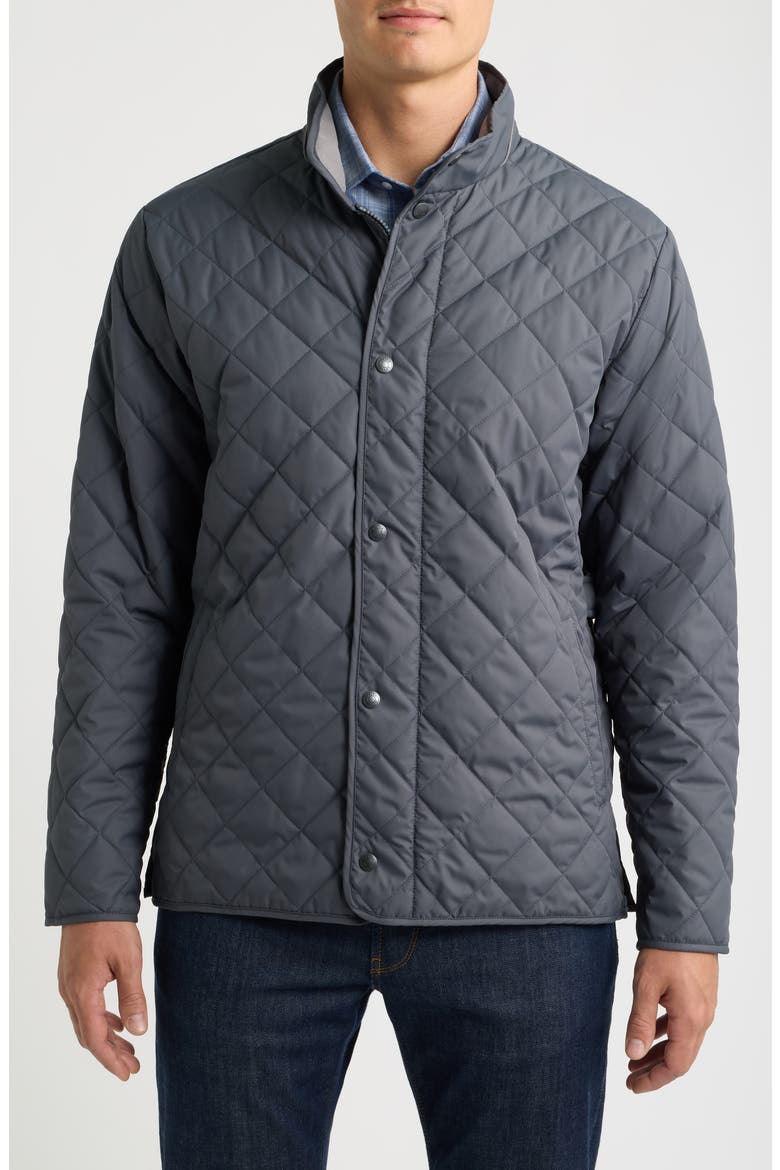 Suffolk Quilted Coat, Alternate, color, IRON