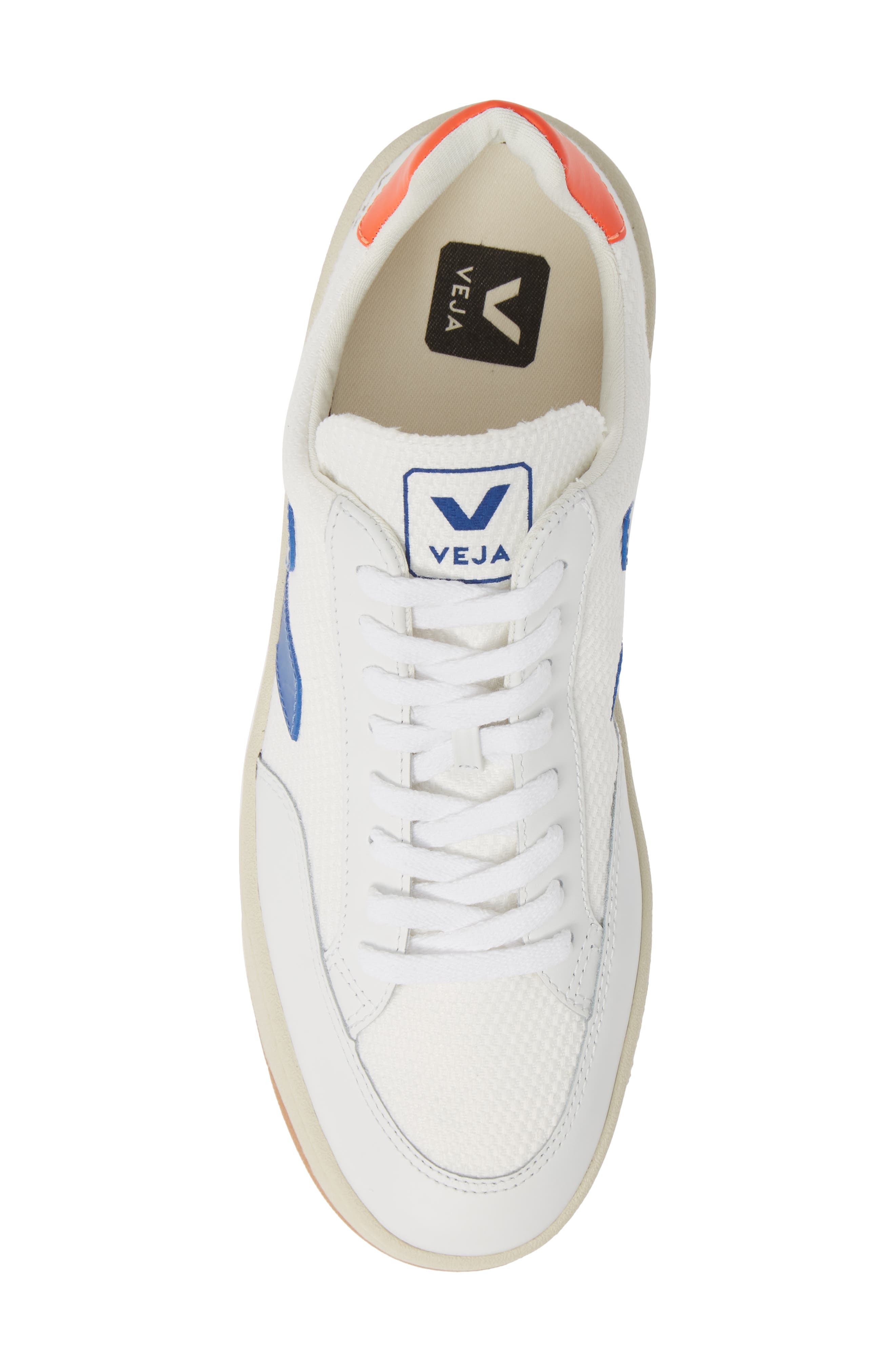V-12 Sneaker, Alternate, color, WHITE/INDIGO/ORANGE