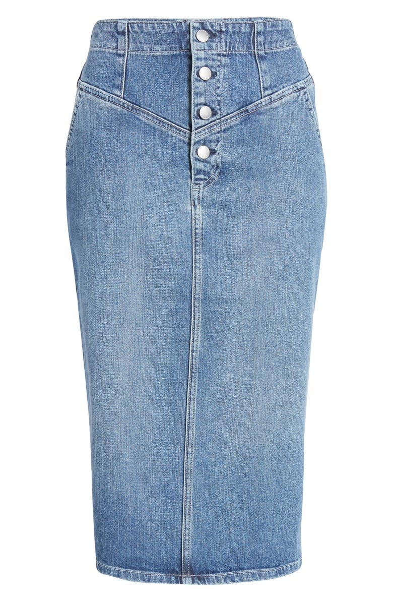 AG Selina Yoke Detail Denim Skirt, Alternate, color,