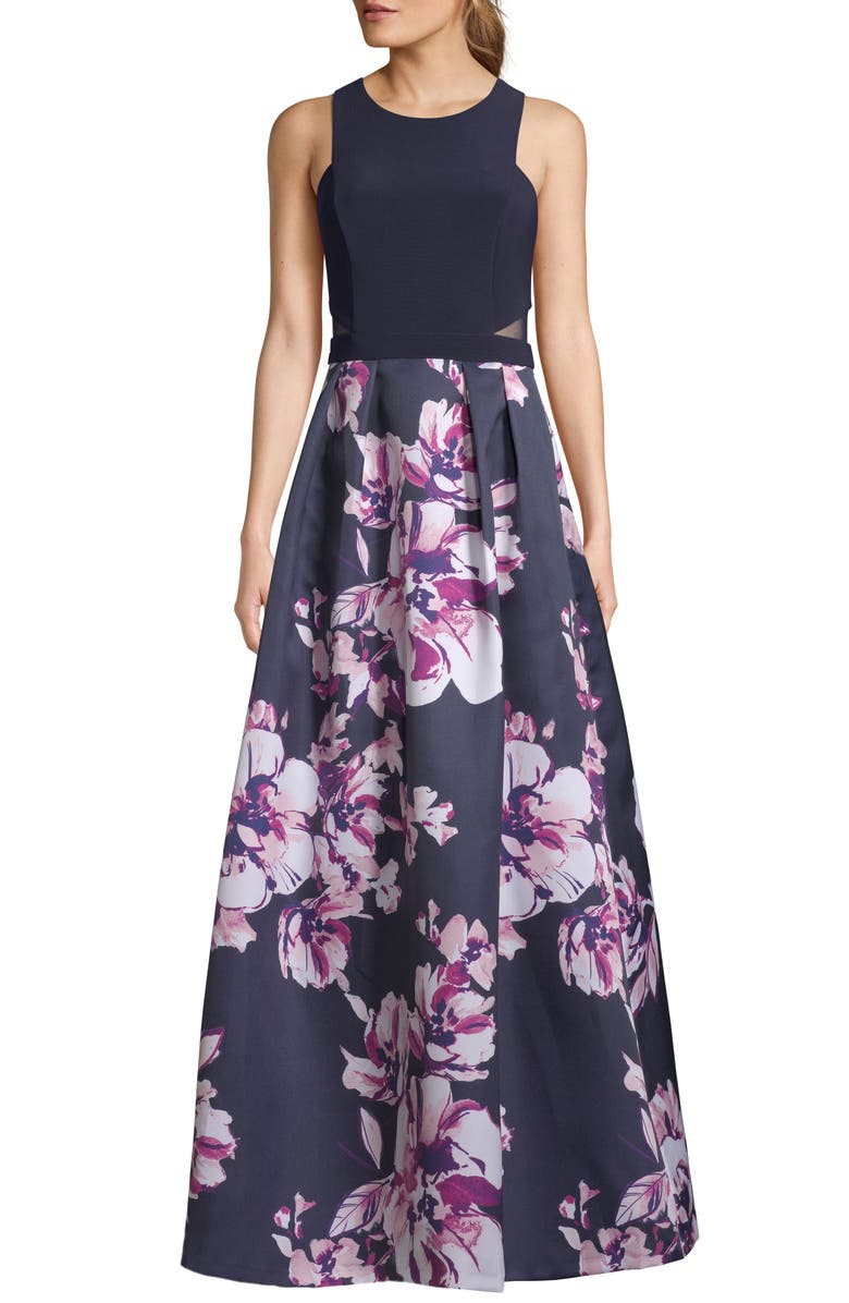 Xscape Evenings Xscape Floral Evening Dress, Alternate, color, 