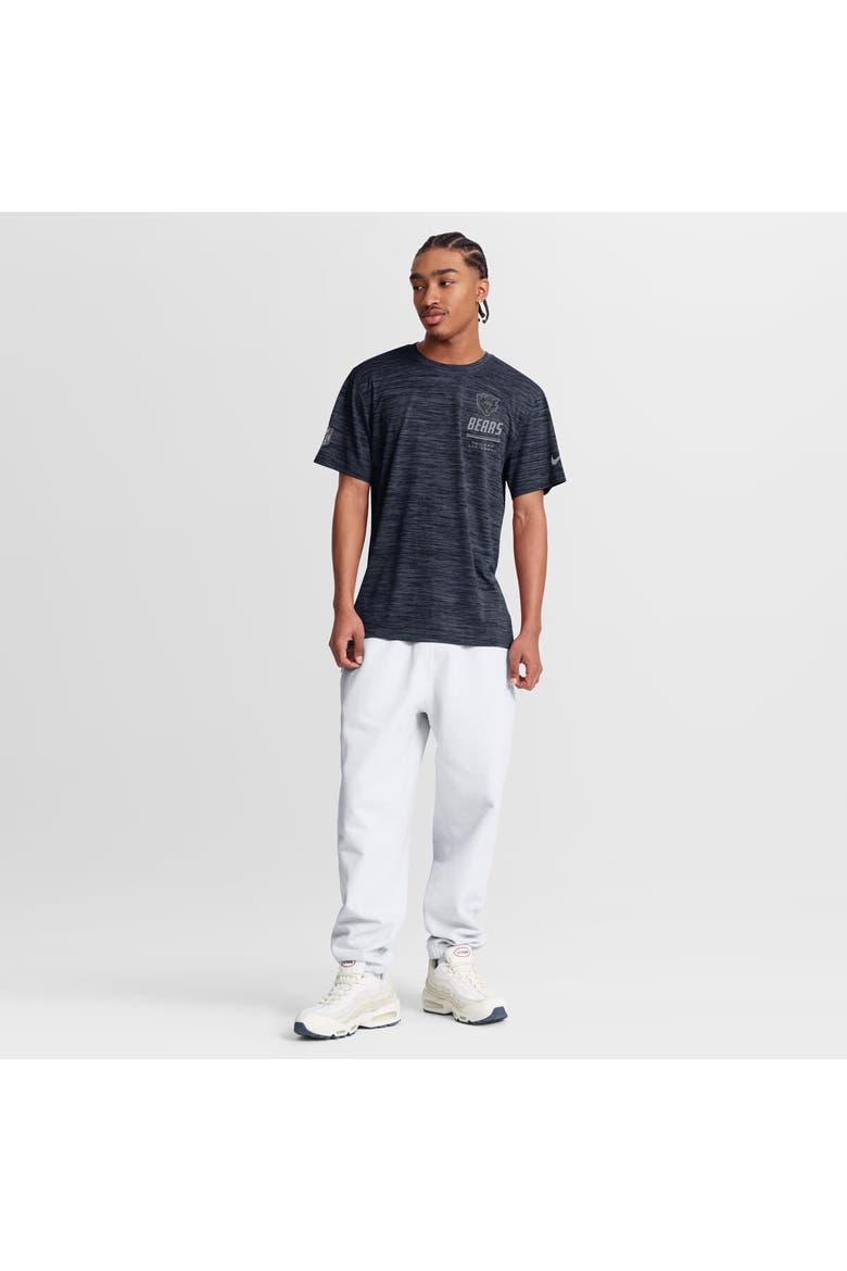 Men's Nike Navy Chicago Bears Sideline Double Covered Dri-FIT Velocity T-Shirt, Alternate, color, Navy
