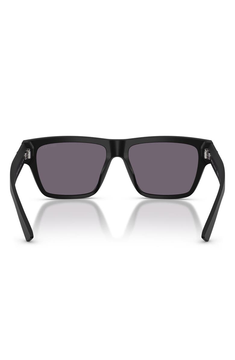 Jimmy Choo 54mm Rectangular Sunglasses, Alternate, color, Matte Black / Violet